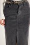 Corded Fabric Velvet Long Skirt - 4