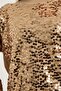 ياقة مرتفعة متوسطة الطول تريكو مطرز بالترتر - 4