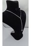 Stainless Steel Silver Color Rectangle Zircon Stone Star End Necklace - 4