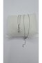 Stainless Steel Silver Color Tria Zircon Stone Necklace - 5