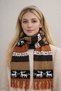 Deer Detail Winter Scarf - Women's Soft Textured