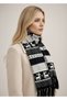 Deer Detail Winter Scarf - Women's Soft Textured - 2