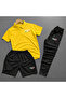 Polo Yaka Italy Printed 3-Piece Shorts and Sweatpants Set