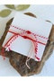 Sallantılı Kedi Detailed 3-Piece Red Bracelet Set Red Salmon Martenitsa - 4
