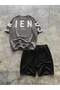 Unisex Women Men Freely Printed Special Design Oversized Tshirt and Shorts Bottom -Top Set