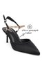 Black Seten Heeled Shoes Pointed Toe Stiletto Heel Women's Stiletto Heeled Shoes - 3