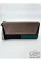 Black&Turquoise&Gray Faux Leather Wallet with Card Holder