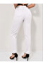 High Waist Narrow Leg Cotton Jeans - Mom Slim Jeans - 4