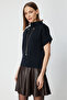 Mock Neck Knitwear Sweater with Accessory Detail 65340 - 2