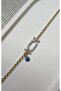 Zircon Stone Evil Eye Beaded Women's Steel Bracelet - 2