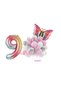 Party 9 Year Old Number Foil Balloon Butterfly Birthday Concept