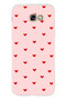 Samsung Galaxy A7 2017 Compatible Red Tiny Hearts Printed Silicone Case