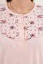 Mecit 6313 Powder Women's Plus Size Dressing Gown Nightgown Set - 6