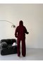 Women's Hooded Hair Braid Double Zipper Viral Knitwear Set - 3