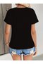 Flower Printed Regular Relaxed Fit V-Neck T-Shirt - 3
