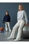 Girl's Cotton Corded Fabric Elastic Waist Flared Sweatpants - 2
