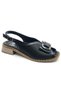 Fuggi Genuine Leather Comfort Orthopedic Women's Sandals Black - 2