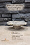 **Polyn Stone Natural Stone Silver Travertine Presentation Tray**