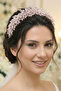 Powder Pink Crystal Stone Bridal Crown Henna and Engagement Hair Accessory - 2