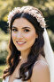 Bridal Crown Pearl Flower Bridal Hair Accessory Engagement Henna Crown - 2