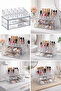 Nail Polish and Lipstick Organizer 18 Compartments Clear Makeup Organizer Cosmetic Organizer with Drawers - 2