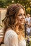Crystal Stone Floral Bridal Crown Henna and Engagement Hair Accessory-Copper Color - 2
