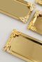 Foldosi Gold 6-Piece Gold Ornament Detailed Boat-Shaped Coffee Presentation Tray Serving Tea Tray Decorative Tray - 2
