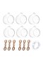 Hanging Glass Globe Candle Holders Set of 6 with Jute Twine & Wire for Tealights Decor, -8cm
