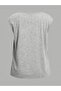 Women's Sleeveless V-Neck Printed Relaxed Fit Loose T-Shirt - 2