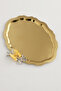 Keveldi Gold Butterfly Detailed Oval Coffee Presentation Tray Serving Tea Tray Decorative Tray - 4