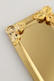 Foldosi Gold Gold Ornament Detailed Kayak Coffee Presentation Tray Serving Tea Tray Decorative Tray - 6