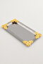 Foldosi Silver Gold Ornament Detailed Boat Coffee Presentation Tray Serving Tea Tray Decorative Tray - 2