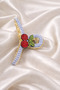 Cherry Detailed Gingham Patterned Bun Hairpin - 2