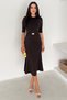 Women's Belted Midi Dress – Belted Elegance - 2