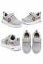 Children's Gray Sports Shoes – Cute Bear Pattern Sneaker with Velcro Fasteners - 3