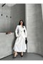 Women's Two-Piece Set Stylish Button Detail Mock Neck Blazer Jacket Long Skirt Set - 5