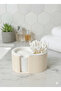 Wooden Look Cotton and Swab Organizer – Stylish Vanity Table Organizer - 3