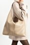 Women's Leather Large Shopper Shoulder Bag - 7