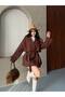 Short Oversized Premium Soft Textured Trend Cape Cashmere Coat - 5