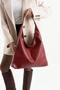 Women's Leather Large Shopper Shoulder Bag - 7