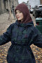 Balaklava Brown Angora Wool Beanie Hat with Neck Collar Thick - Lace-Up Hat Balaclava - 3