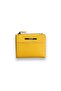 Small Size Yellow Genuine Leather Women's Wallet with Coin Holder