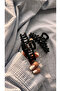 Bohemian Style Black Beaded Hair Clip Set of 2 - Special Series with Strong Hold