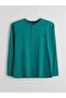 Crew Neck Long Sleeve Men's Pajama Top - 3