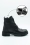 Genuine Leather Fur Lining Cold Resistant Water Resistant Women's Black Boots