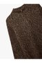 Long Sleeve Patterned Half Zipper Knitwear Sweater - 4