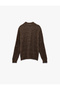Long Sleeve Patterned Half Zipper Knitwear Sweater - 2