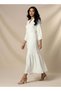 Textured Maxi Women Dress with Tie-Up Detail - 2