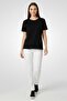 Women Crew Neck Short Sleeve Plain T-shirt, Black