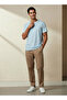 Men Slim Fit Crew Neck Short Sleeves Popcorn Textured T-shirt - 2